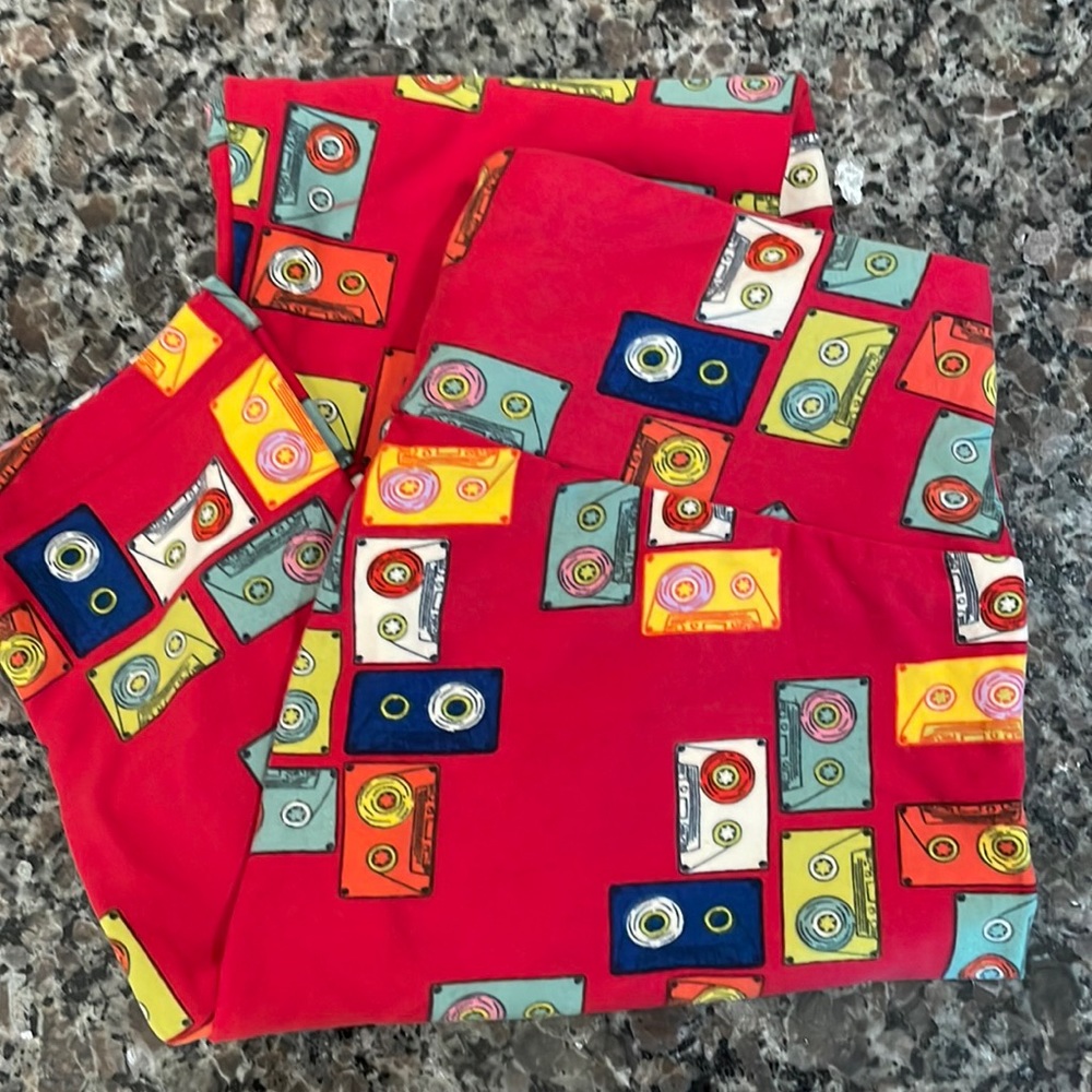New without tags LuluRoe leggings one size. Cassette tapes!